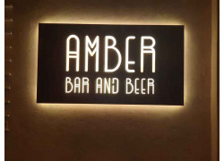 Amber bar and beer