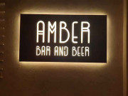 Amber bar and beer